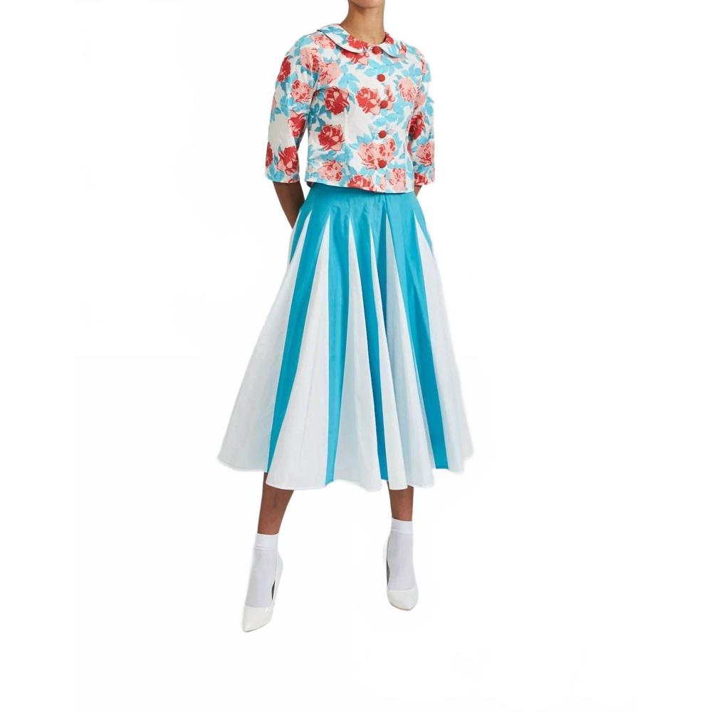 NEW BATSHEVA freya skirt in scuba blue